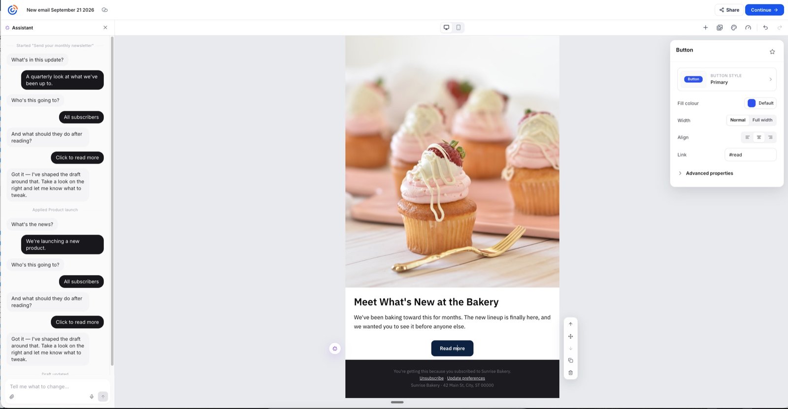 Email Studio · product UI
